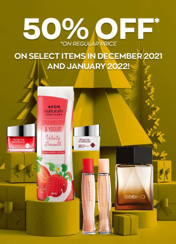 Avon offer  - Sales products - Avon, Anew, body lotion. Page 1.