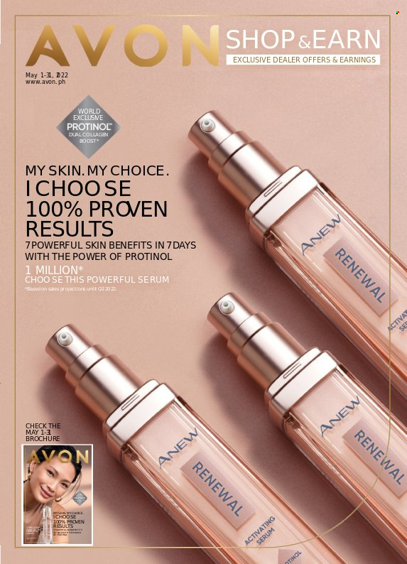 Avon offer  - 1.5.2022 - 31.5.2022 - Sales products - Avon, Anew, serum. Page 1.