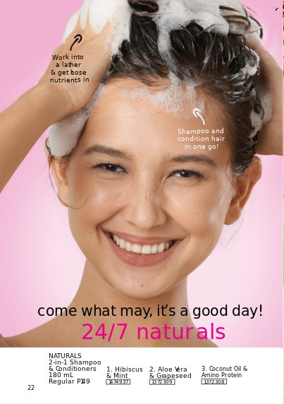 Avon offer  - 1.8.2022 - 31.8.2022 - Sales products - oil, shampoo, coconut oil, Go!. Page 22.