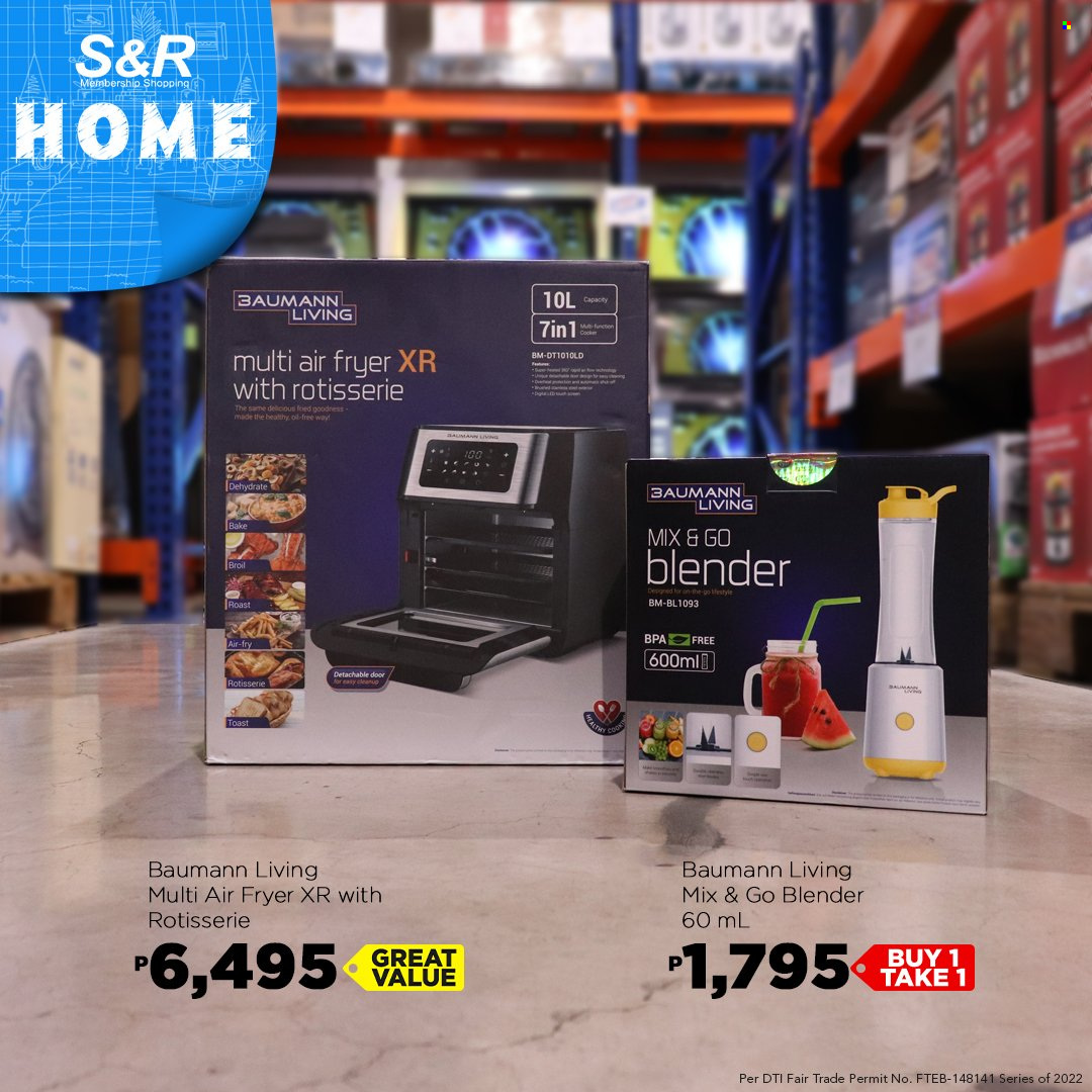 S&R Membership Shopping offer  - 1.8.2022 - 28.8.2022 - Sales products - blender, air fryer. Page 2.