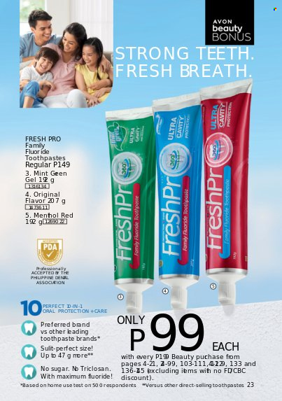 Avon offer  - 1.9.2022 - 30.9.2022 - Sales products - Avon, toothpaste. Page 23.