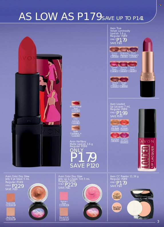 Avon offer  - 24.9.2022 - 30.9.2022 - Sales products - jelly, Avon, Mum, lipstick, cheek tint. Page 3.