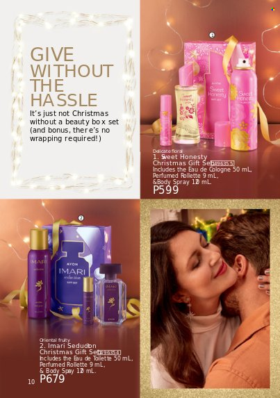 Avon offer  - 1.11.2022 - 30.11.2022 - Sales products - Avon, body spray, eau de toilette, cologne, Imari, beauty box, gift set. Page 10.