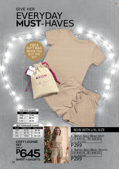 Avon offer  - 1.11.2022 - 30.11.2022 - Sales products - Avon, shorts, shirt. Page 24.