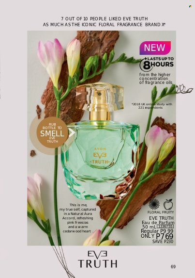 Avon offer  - 1.3.2023 - 31.3.2023 - Sales products - Avon, eau de parfum, fragrance. Page 69.