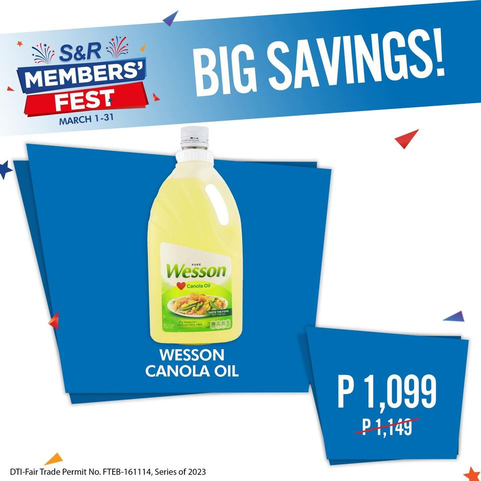 S&R Membership Shopping offer  - 1.3.2023 - 31.3.2023 - Sales products - canola oil, oil. Page 50.