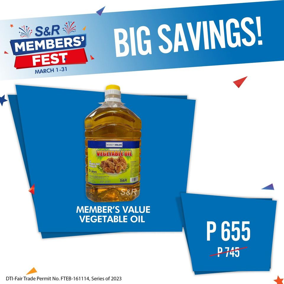 S&R Membership Shopping offer  - 1.3.2023 - 31.3.2023 - Sales products - vegetable oil, oil. Page 51.