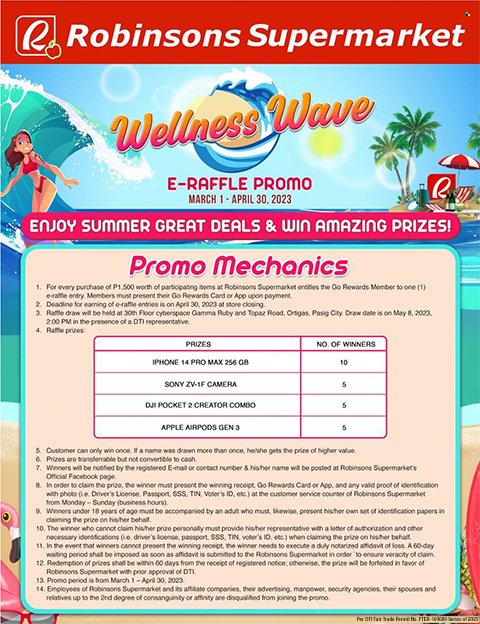 Robinsons Supermarket offer  - 1.3.2023 - 30.4.2023 - Sales products - WAVE. Page 2.