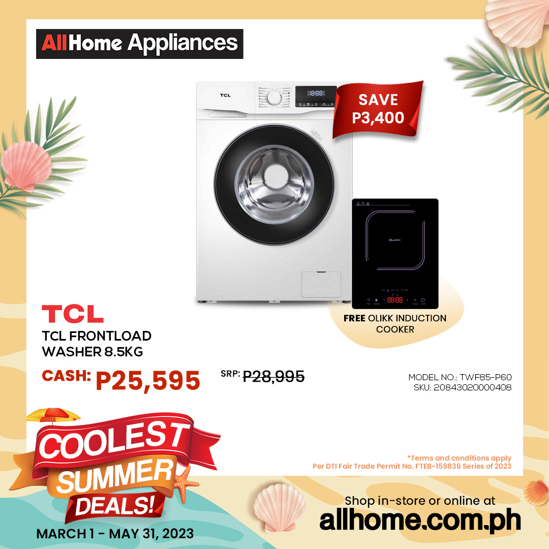AllHome offer  - 1.3.2023 - 31.5.2023 - Sales products - TCL, washing machine. Page 3.