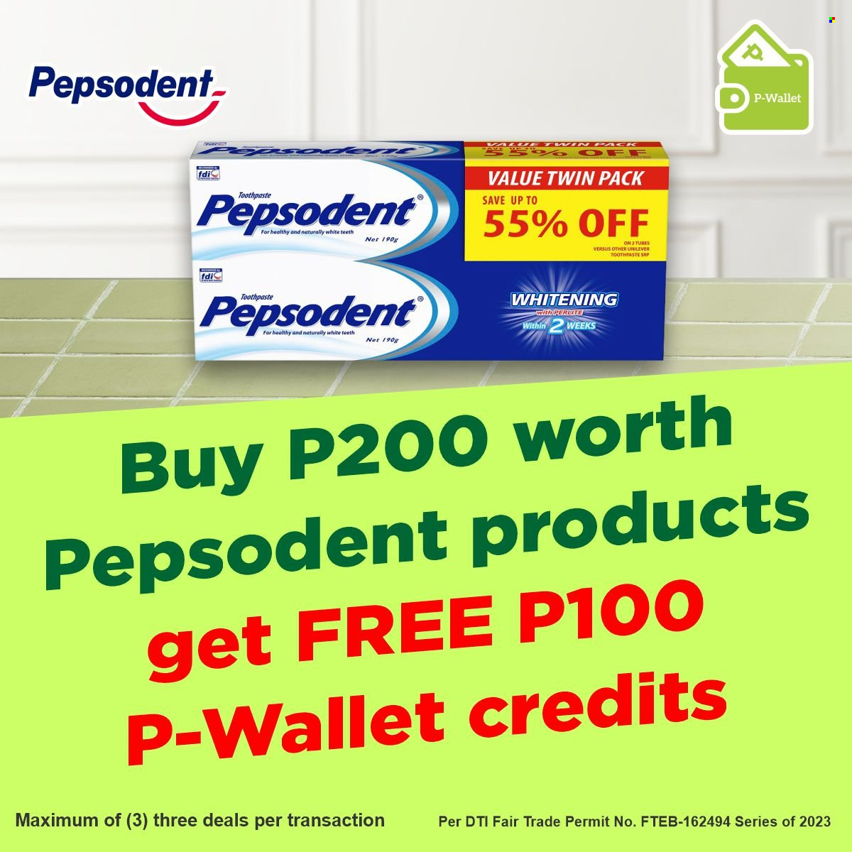 Puregold offer  - Sales products - toothpaste, Pepsodent. Page 3.