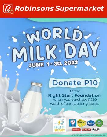 Robinsons Supermarket promo - World Milk Day Promo with Right Start!