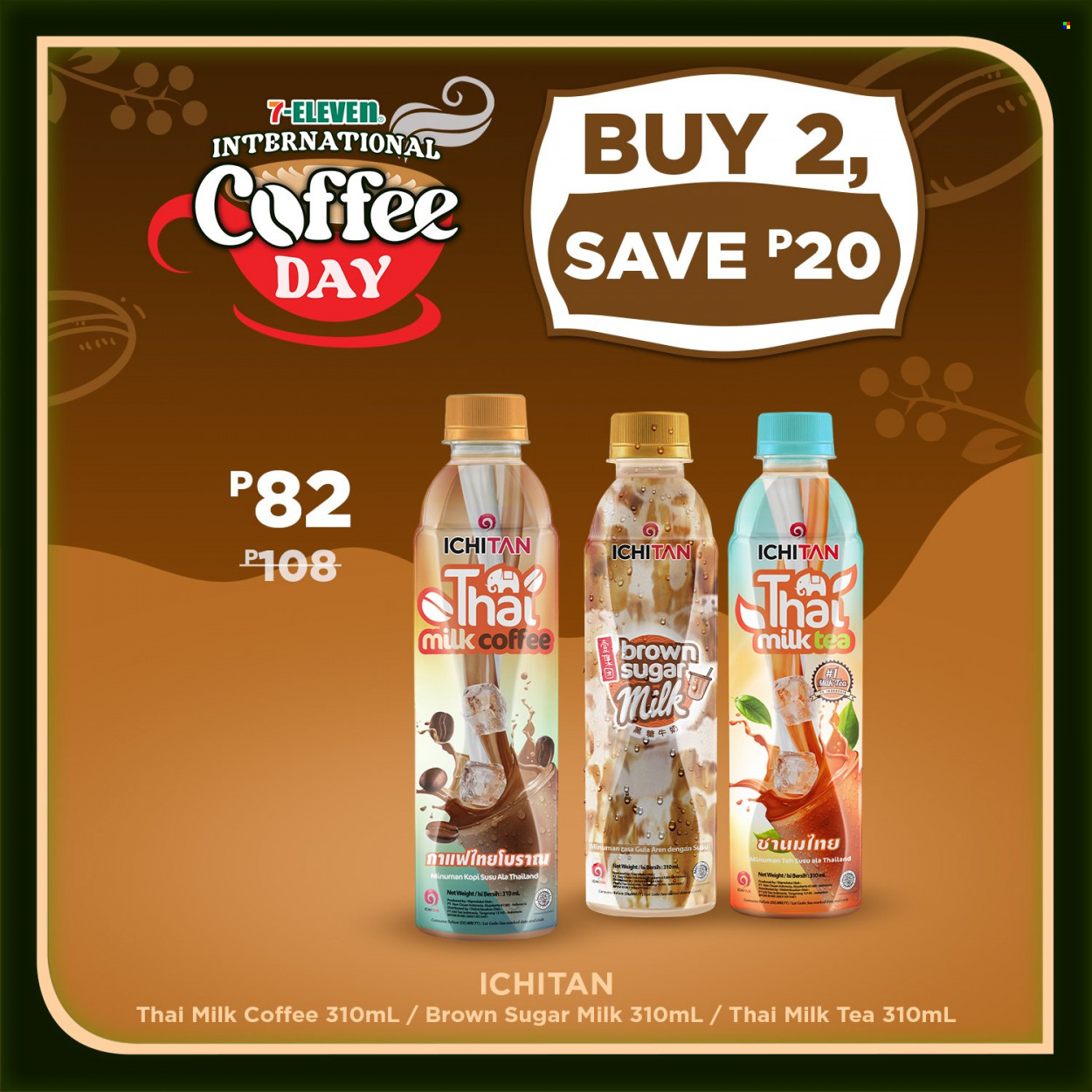 7 Eleven offer  - 20.9.2023 - 31.10.2023 - Sales products - milk tea, cane sugar, sugar, coffee. Page 8.
