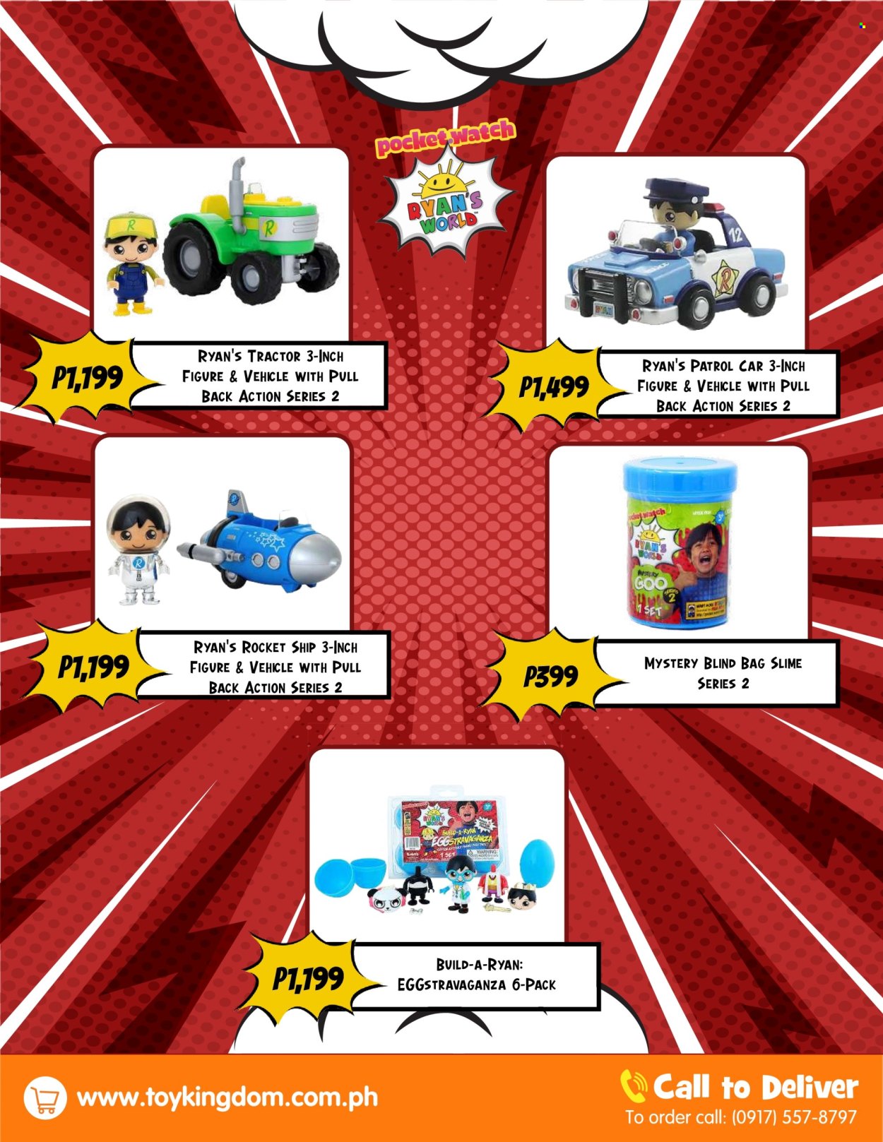 thumbnail - Toy Kingdom offer  - Sales products - bag, rocket, vehicle, tractor, Slime. Page 3.