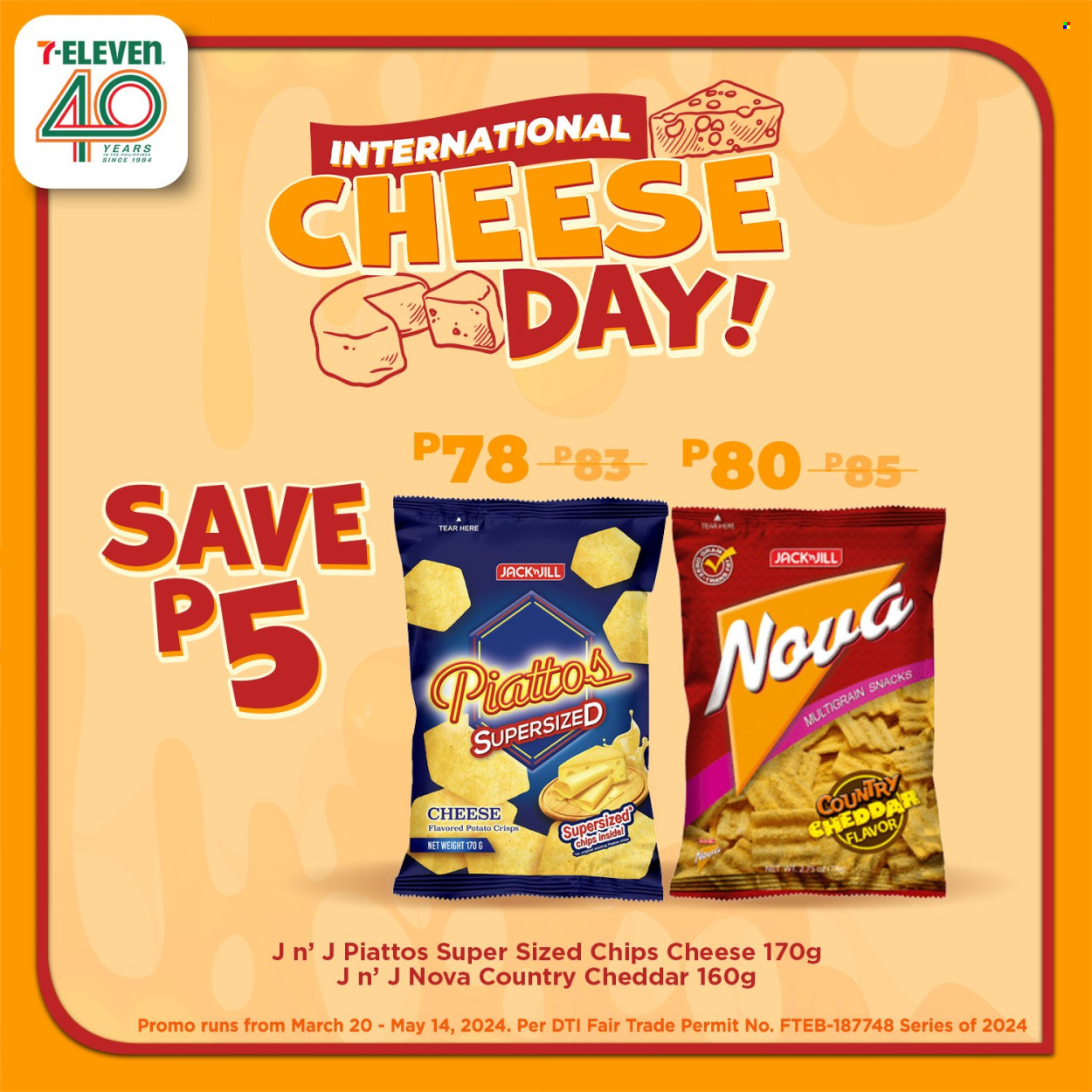 thumbnail - 7 Eleven offer  - 20.3.2024 - 14.5.2024 - Sales products - snack, cheese, potato crisps, chips, crisps. Page 2.
