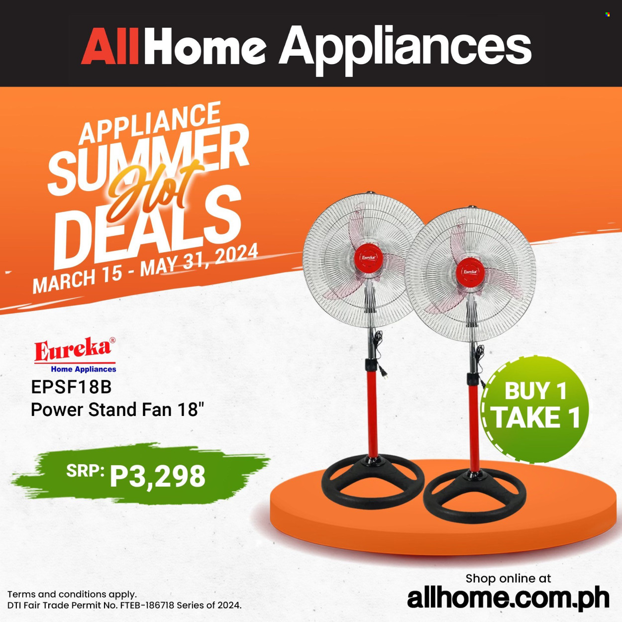 thumbnail - AllHome offer  - 15.3.2024 - 31.5.2024 - Sales products - stand fan. Page 14.