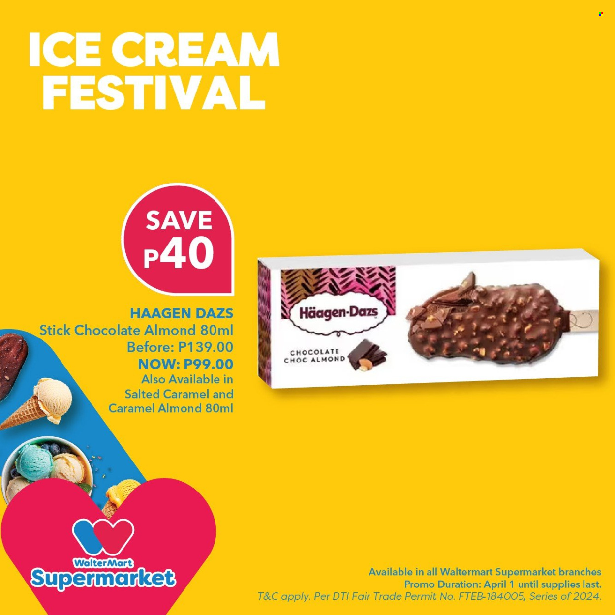 thumbnail - Walter Mart offer  - 1.4.2024 - 30.4.2024 - Sales products - ice cream, Häagen-Dazs. Page 2.