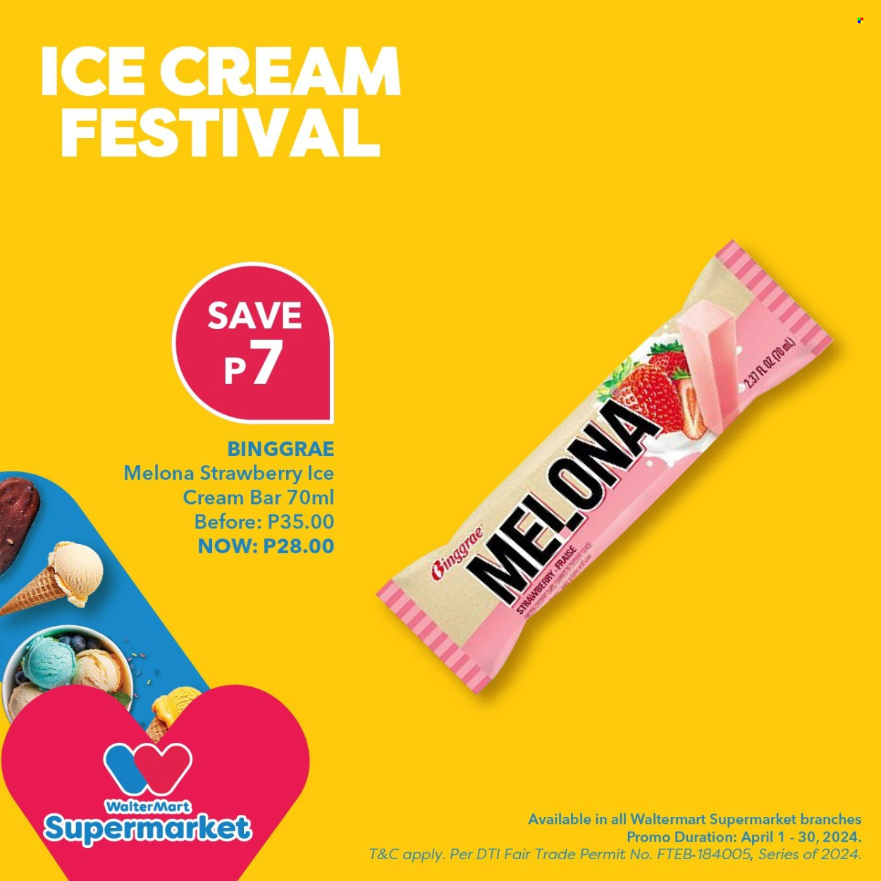 thumbnail - Walter Mart offer  - 1.4.2024 - 30.4.2024 - Sales products - ice cream. Page 5.