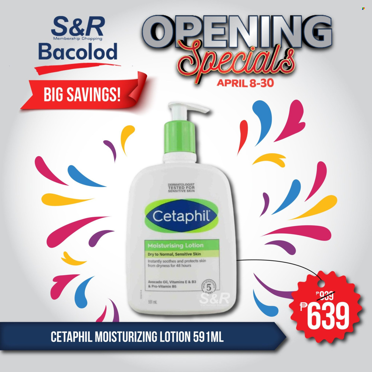 thumbnail - S&R Membership Shopping offer  - 8.4.2024 - 30.4.2024 - Sales products - avocado oil, Cetaphil, body lotion, dietary supplement, vitamins. Page 23.