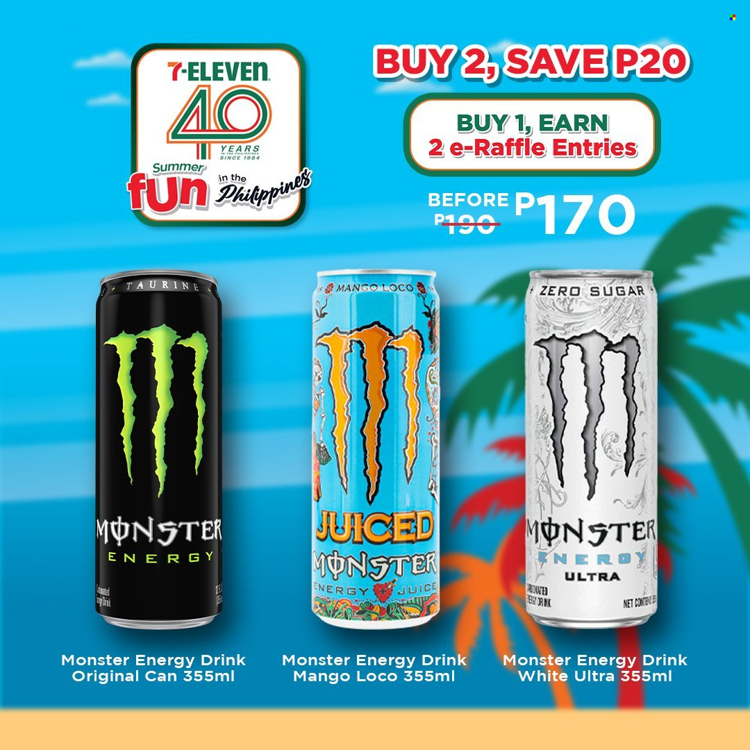 thumbnail - 7 Eleven offer  - 20.3.2024 - 14.5.2024 - Sales products - mango, juice, energy drink, Monster, Monster Energy. Page 2.