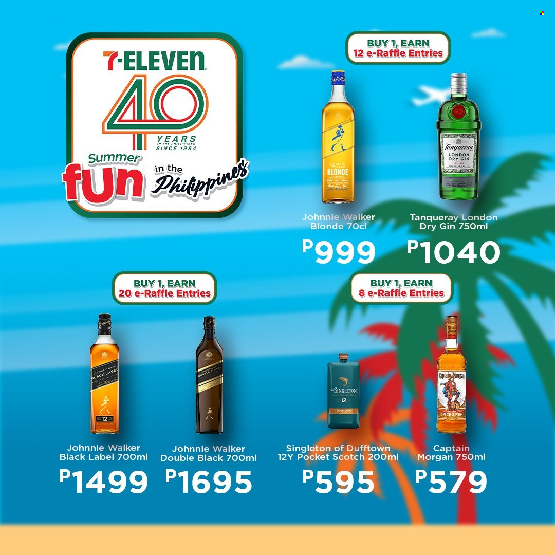 thumbnail - 7 Eleven offer  - 20.3.2024 - 14.5.2024 - Sales products - alcohol, Captain Morgan, gin, Johnnie Walker. Page 10.