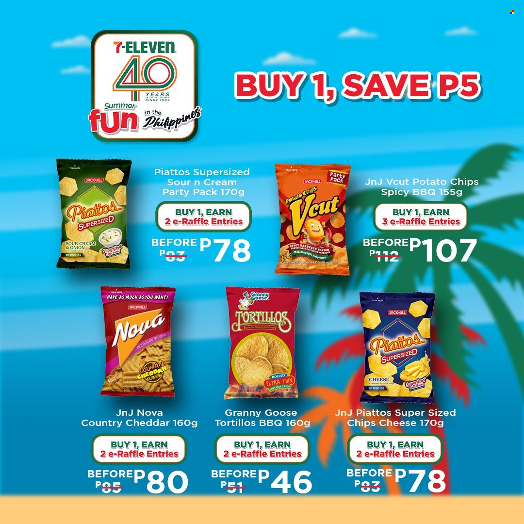 thumbnail - 7 Eleven offer  - 20.3.2024 - 14.5.2024 - Sales products - snack, cheese, potato chips, chips. Page 15.
