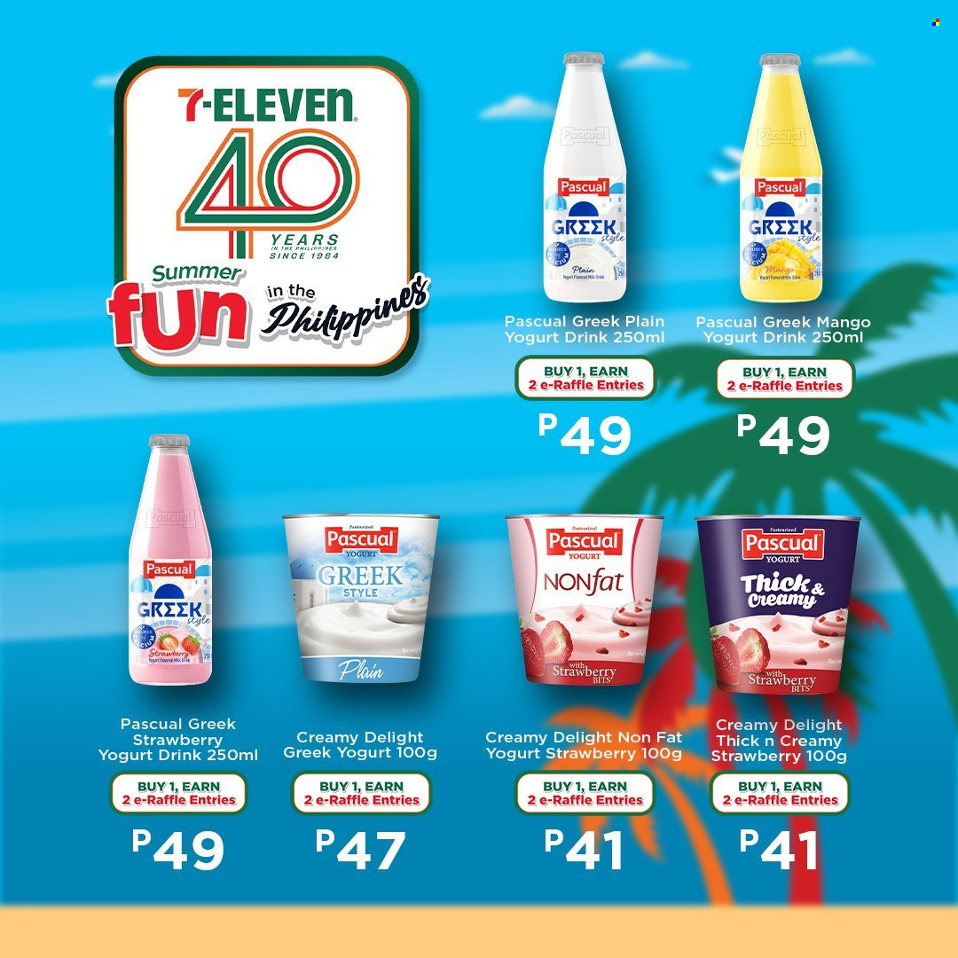 thumbnail - 7 Eleven offer  - 20.3.2024 - 14.5.2024 - Sales products - mango, greek yoghurt, yoghurt drink. Page 32.