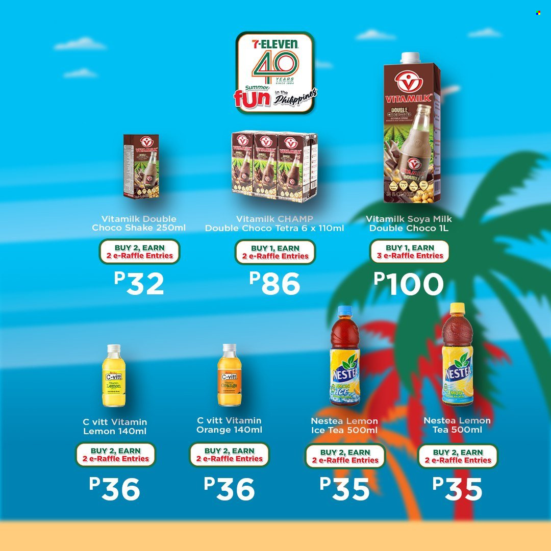 thumbnail - 7 Eleven offer  - 20.3.2024 - 14.5.2024 - Sales products - lemons, milk, soy milk, shake, ice tea. Page 33.