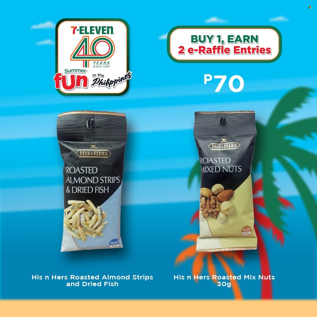 thumbnail - 7 Eleven offer  - 20.3.2024 - 14.5.2024 - Sales products - fish, strips, mixed nuts. Page 62.