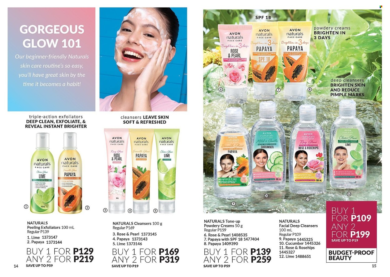 thumbnail - Avon offer  - 1.4.2024 - 30.4.2024 - Sales products - Avon, cleanser, skin care product. Page 8.