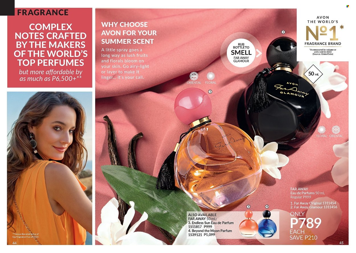 thumbnail - Avon offer  - 1.4.2024 - 30.4.2024 - Sales products - Avon, eau de parfum, far away, fragrance. Page 23.