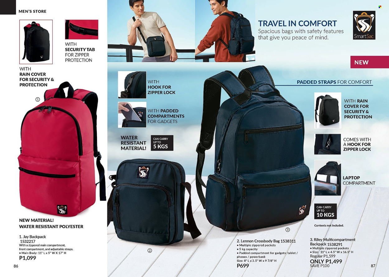 thumbnail - Avon offer  - 1.4.2024 - 30.4.2024 - Sales products - backpack, cross body bag. Page 44.