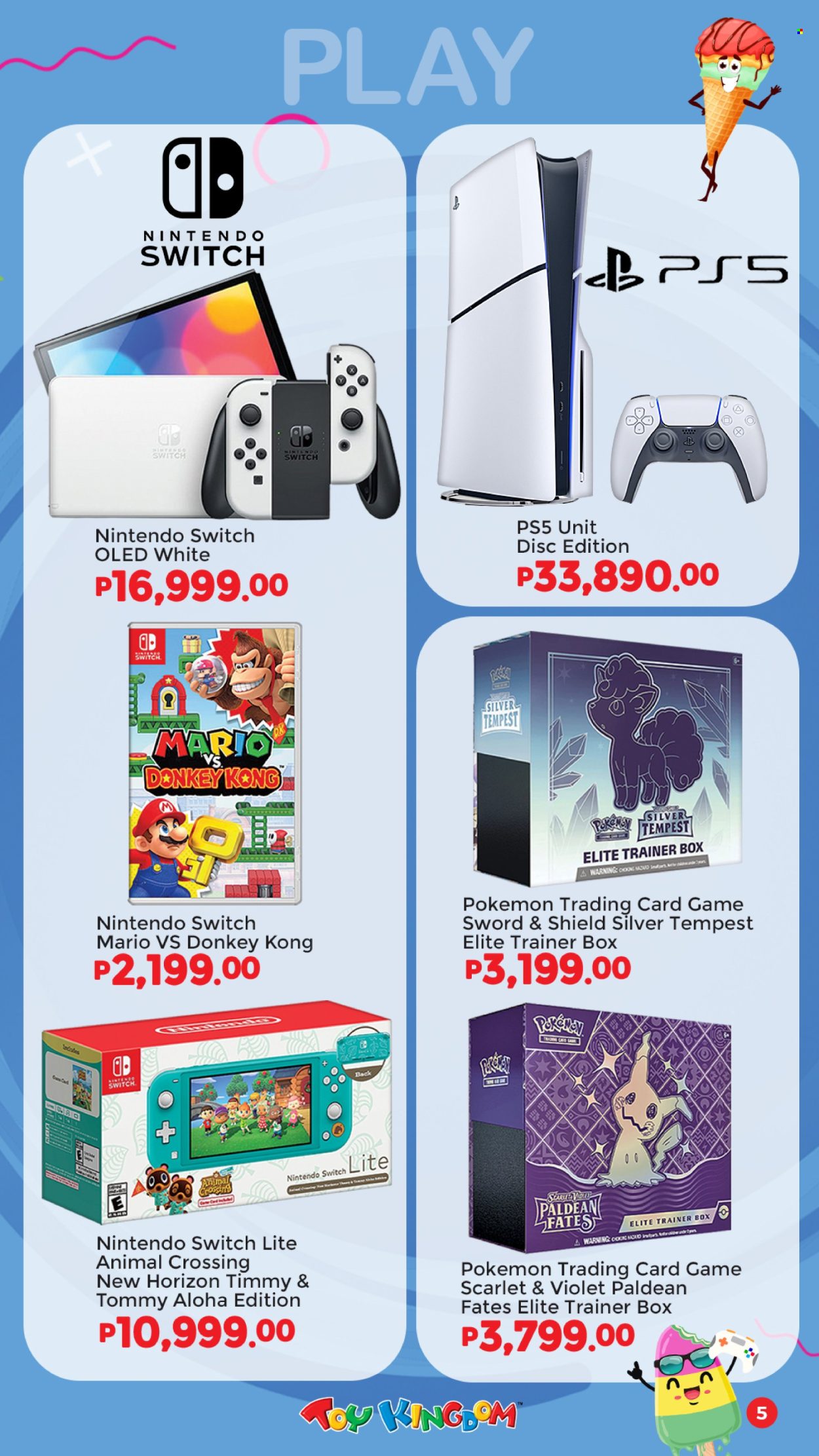 thumbnail - Toy Kingdom offer  - Sales products - Nintendo Switch, PlayStation, PlayStation 5, Pokémon, toys. Page 5.