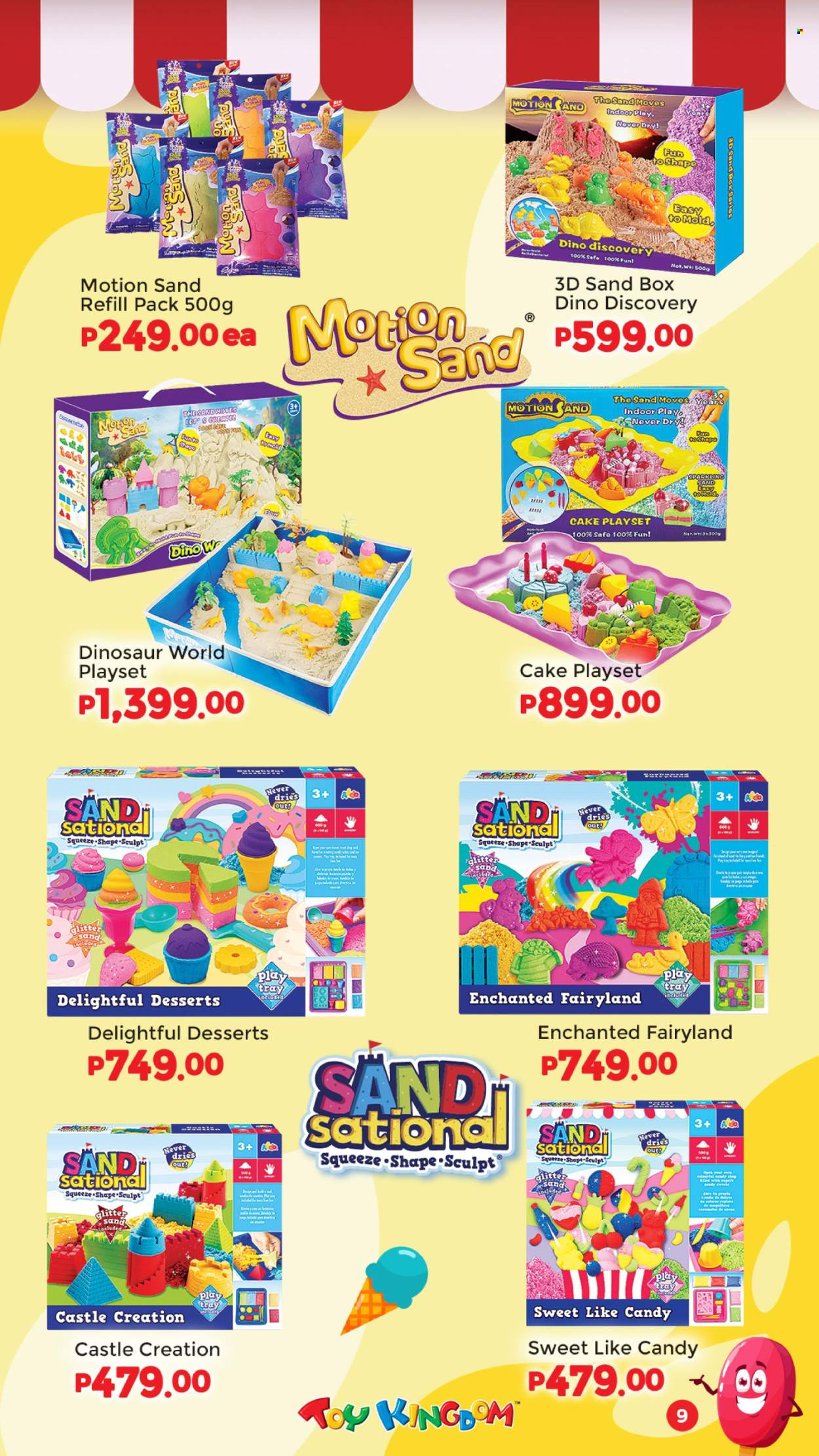 thumbnail - Toy Kingdom offer  - Sales products - tray, glitter, play set, toys, dinosaur, Ace. Page 9.