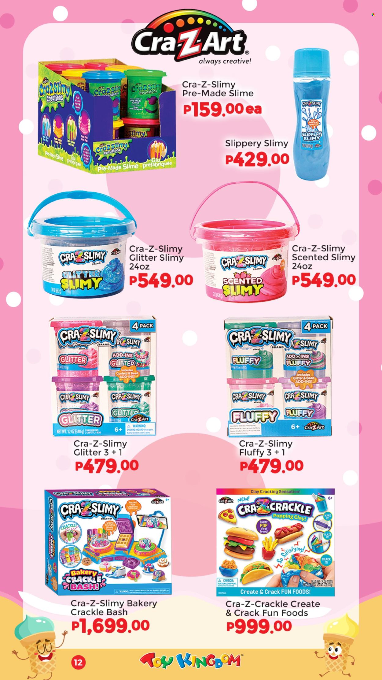 thumbnail - Toy Kingdom offer  - Sales products - glitter, Sharp, toys, Slime. Page 12.