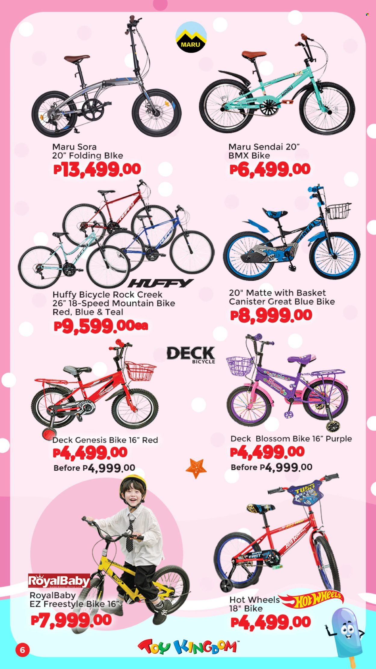thumbnail - Toy Kingdom offer  - Sales products - Hot Wheels, canister, mountain bike, bicycle, toys. Page 6.