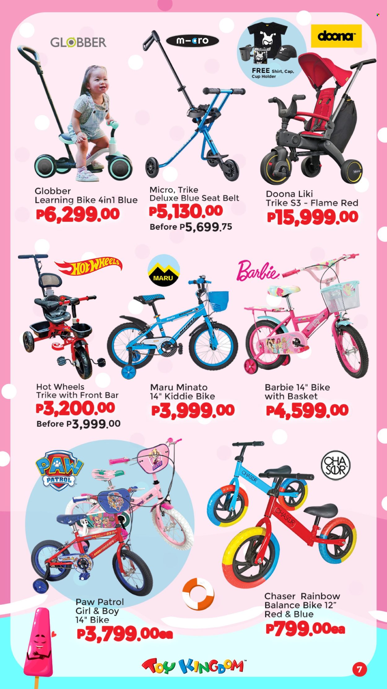 thumbnail - Toy Kingdom offer  - Sales products - Hot Wheels, Barbie, holder, bicycle, Paw Patrol, toys. Page 7.