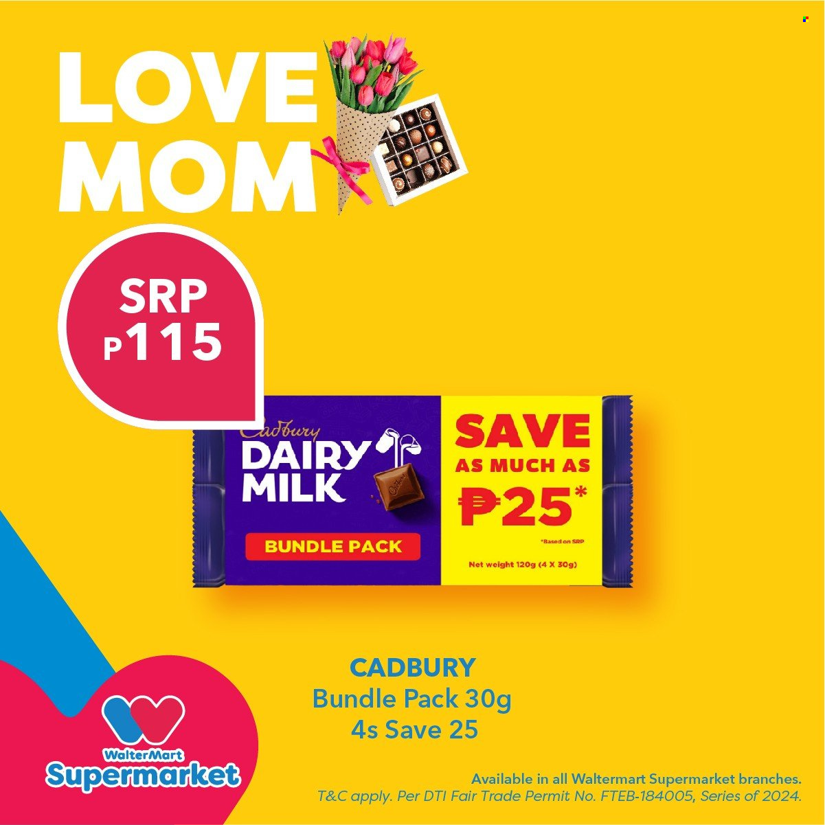 thumbnail - Walter Mart offer  - 27.4.2024 - 12.5.2024 - Sales products - chocolate, Cadbury, Dairy Milk. Page 7.